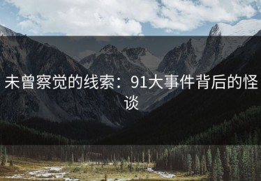 未曾察觉的线索：91大事件背后的怪谈