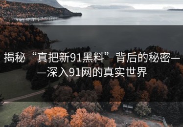 揭秘“真把新91黑料”背后的秘密——深入91网的真实世界