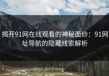 揭开91网在线观看的神秘面纱：91网址导航的隐藏线索解析