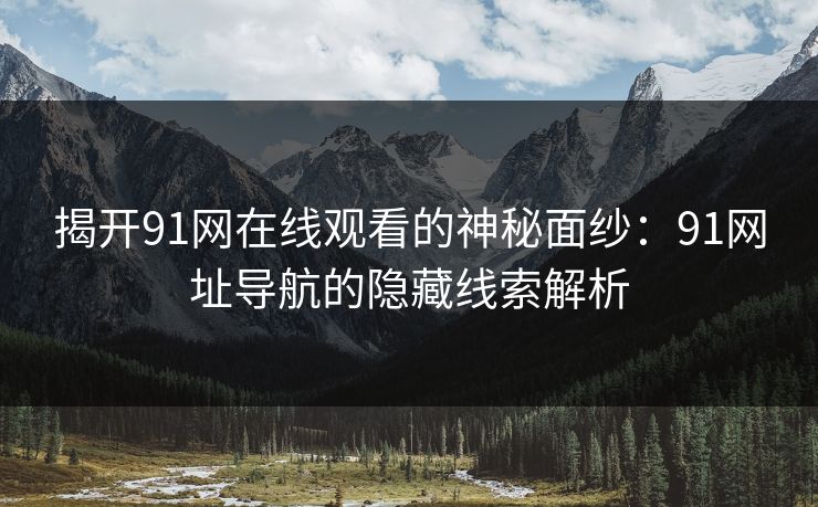 揭开91网在线观看的神秘面纱：91网址导航的隐藏线索解析