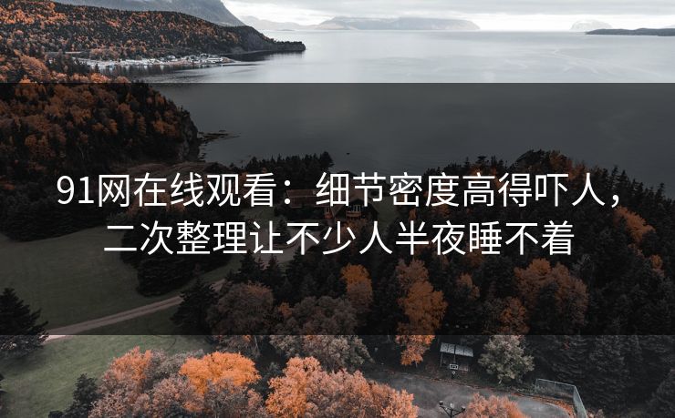 91网在线观看：细节密度高得吓人，二次整理让不少人半夜睡不着