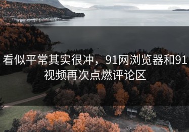看似平常其实很冲，91网浏览器和91视频再次点燃评论区