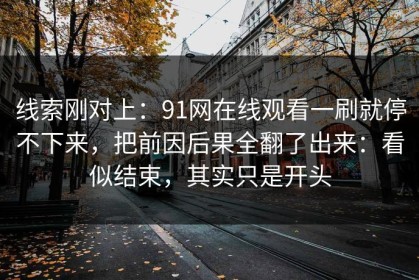线索刚对上：91网在线观看一刷就停不下来，把前因后果全翻了出来：看似结束，其实只是开头