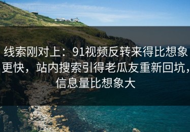 线索刚对上：91视频反转来得比想象更快，站内搜索引得老瓜友重新回坑，信息量比想象大