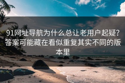 91网址导航为什么总让老用户起疑？答案可能藏在看似重复其实不同的版本里