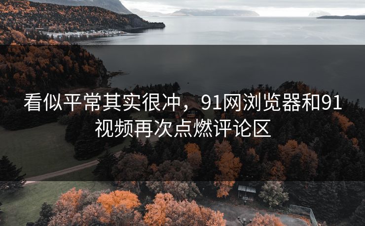 看似平常其实很冲,91网浏览器和91视频再次点燃评论区 看似平常其实很冲,91网浏览器和91视频再次点燃评论区