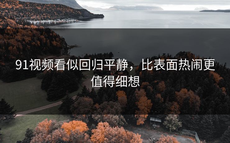 91视频看似回归平静，比表面热闹更值得细想