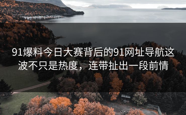 91爆料今日大赛背后的91网址导航这波不只是热度,连带扯出一段前情 91爆料今日大赛背后的91网址导航这波不只是热度,连带扯出一段前情